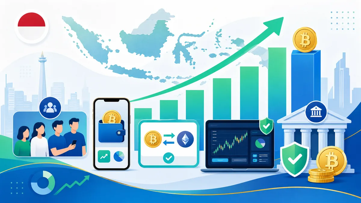 Infographie sur le marché crypto en Indonésie