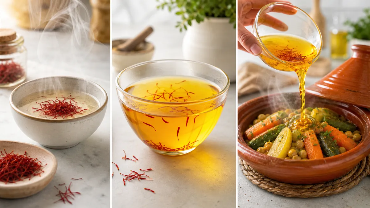 Étapes pour faire infuser et utiliser le safran en cuisine