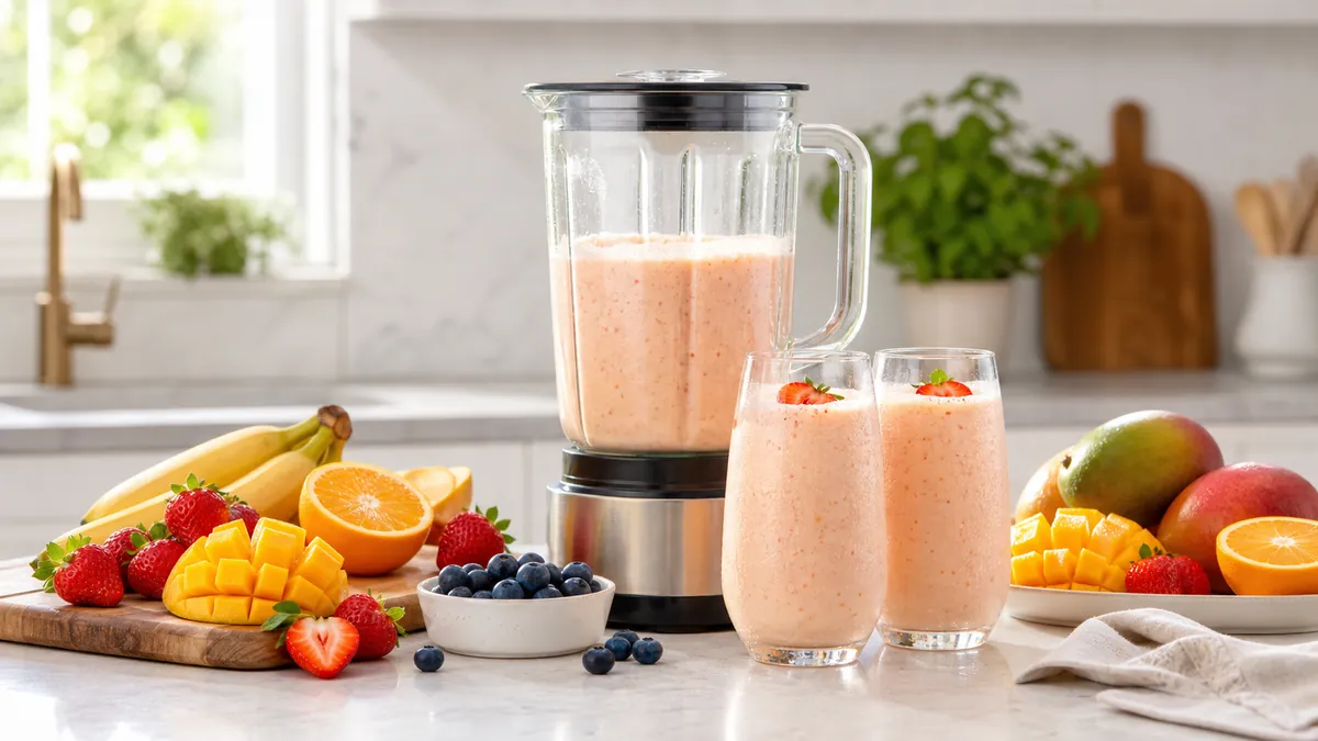 Boisson maison au lben et aux fruits