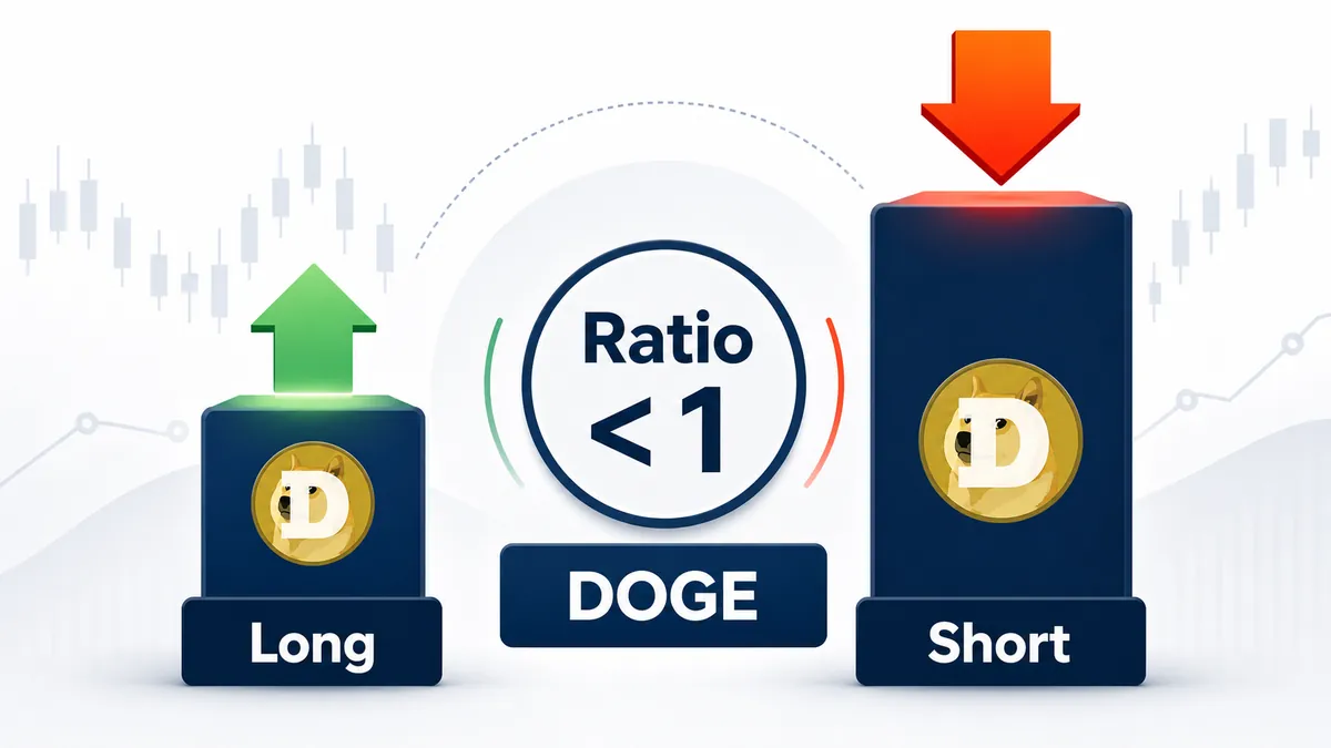 Comparaison des positions acheteuses et vendeuses sur Dogecoin