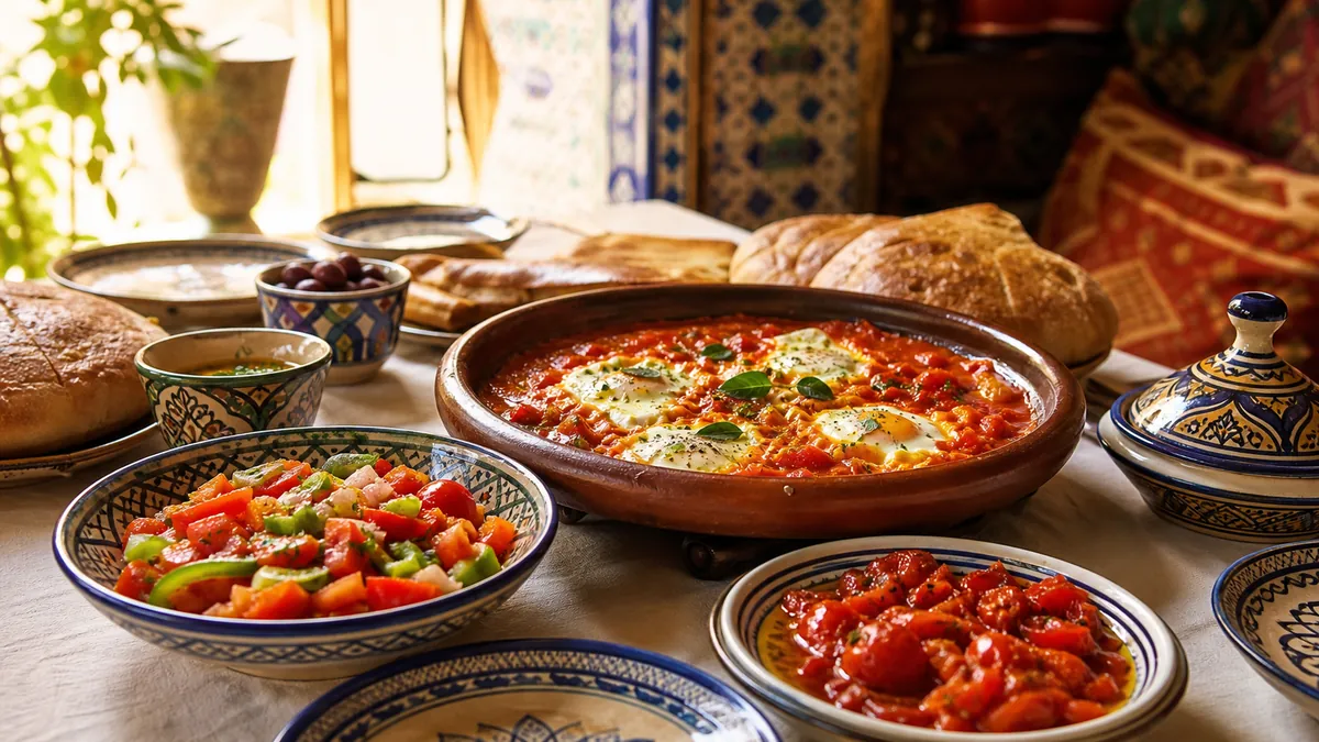 Plats familiaux à base de tomate sur une table