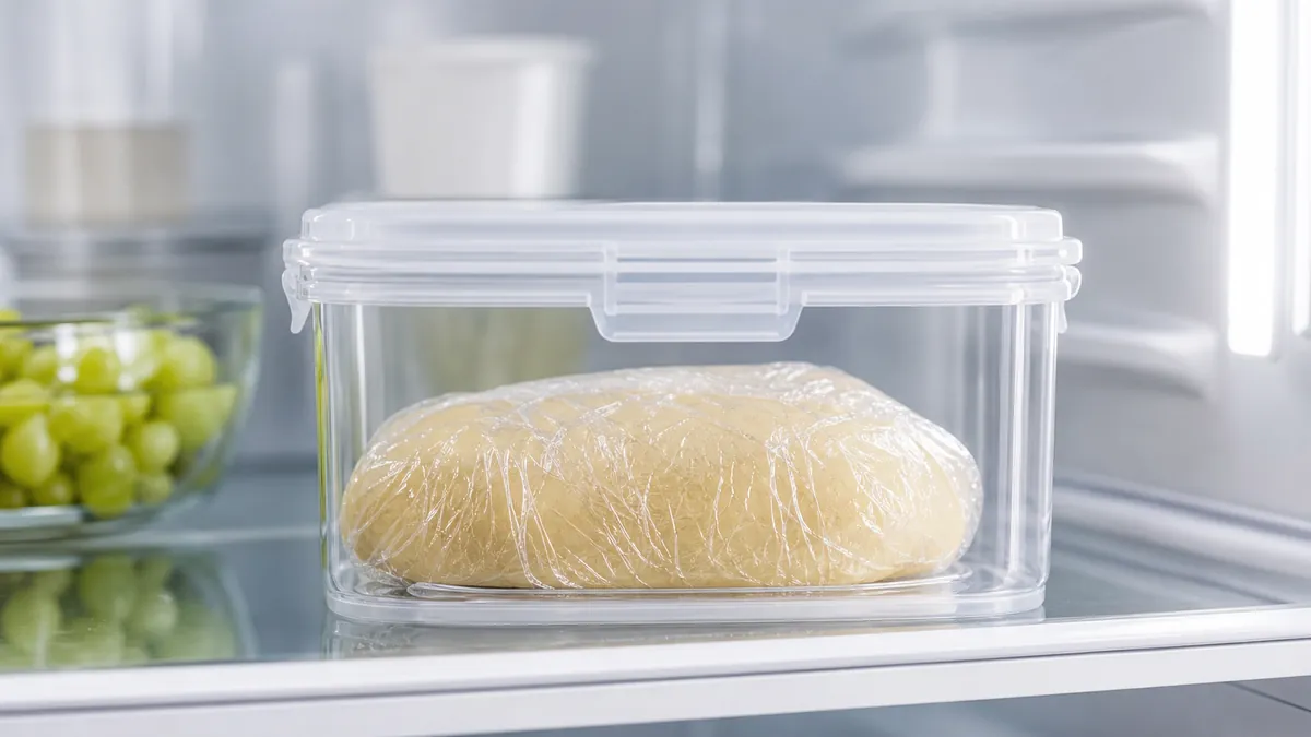 Pâte d’amande conservée dans une boîte hermétique