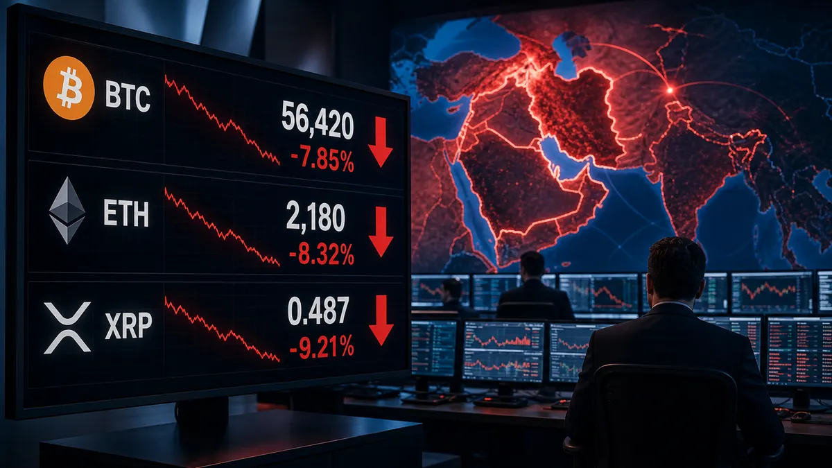 Marché crypto en baisse dans un contexte de tensions géopolitiques