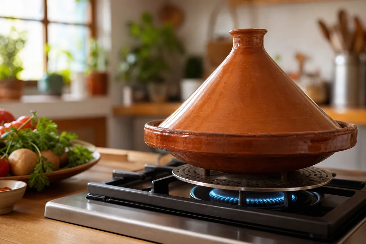 Tajine sur gaz avec diffuseur de chaleur